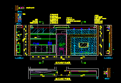室內裝修13個柱裝飾建筑cad施工方案詳圖